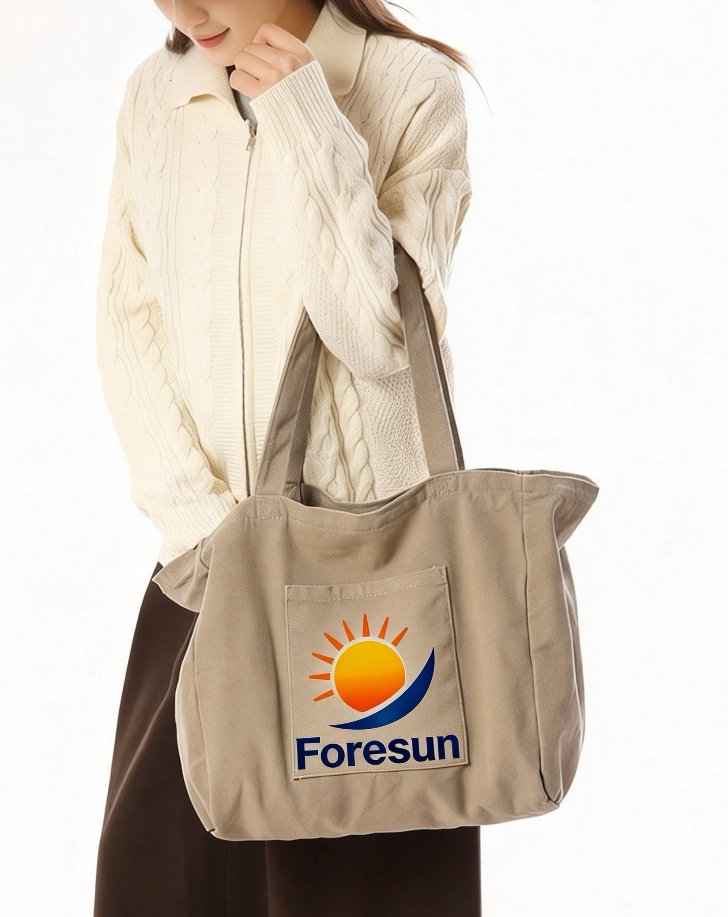 Wholesale Eco Recycled Customized Logo Cotton Canvas Tote Bags Grocery Tote Shopping bag