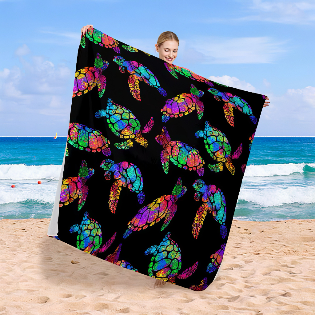 Direct Factory Supply Lightweight Luxury Eco-Friendly Quick Dry Oversized Sand Resistant Suede Microfiber Square Beach Towel