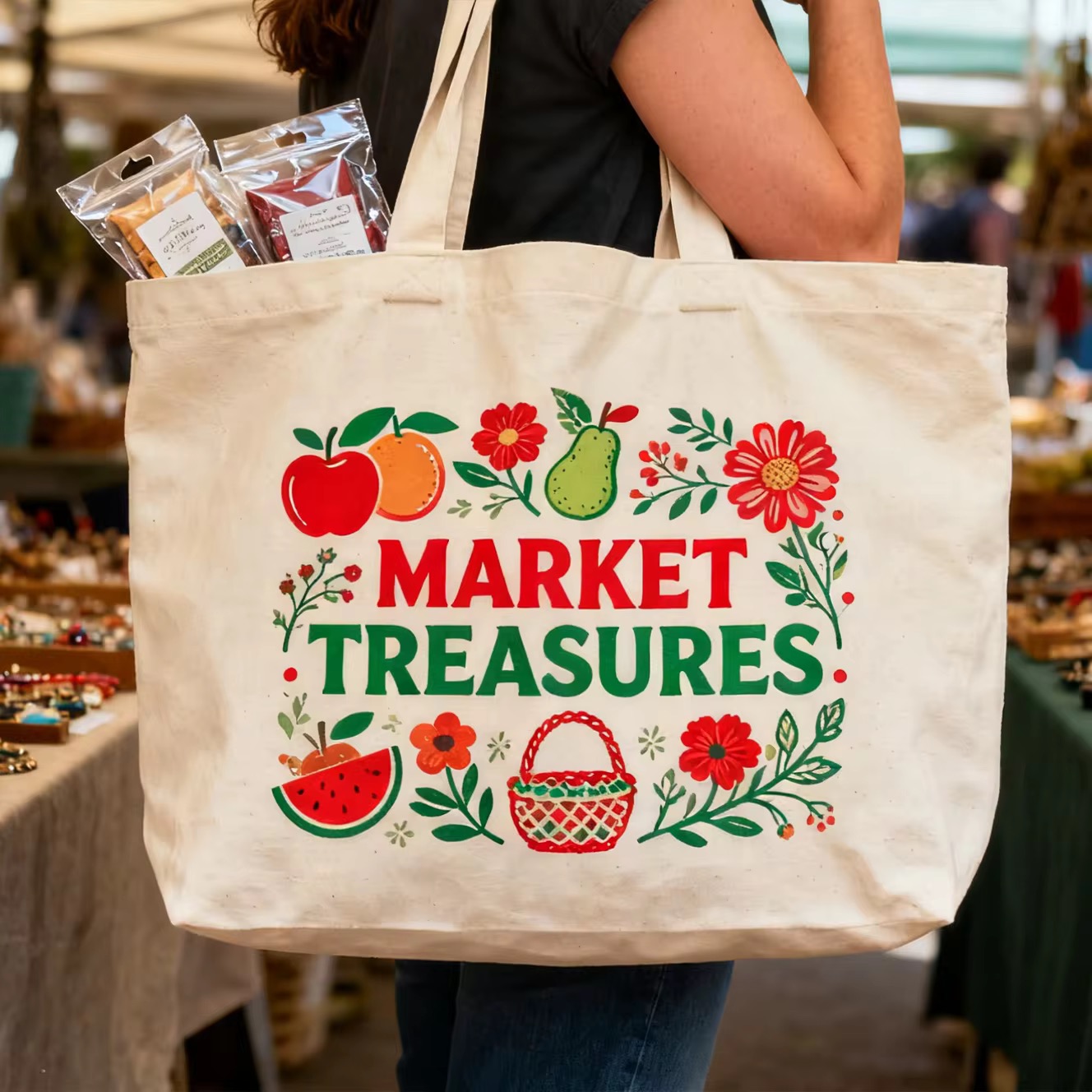Wholesale Eco Recycled Customized Logo Cotton Canvas Tote Bags Grocery Tote Shopping bag