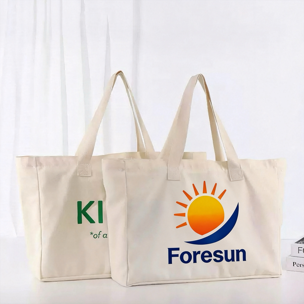Wholesale Eco Recycled Customized Logo Cotton Canvas Tote Bags Grocery Tote Shopping bag