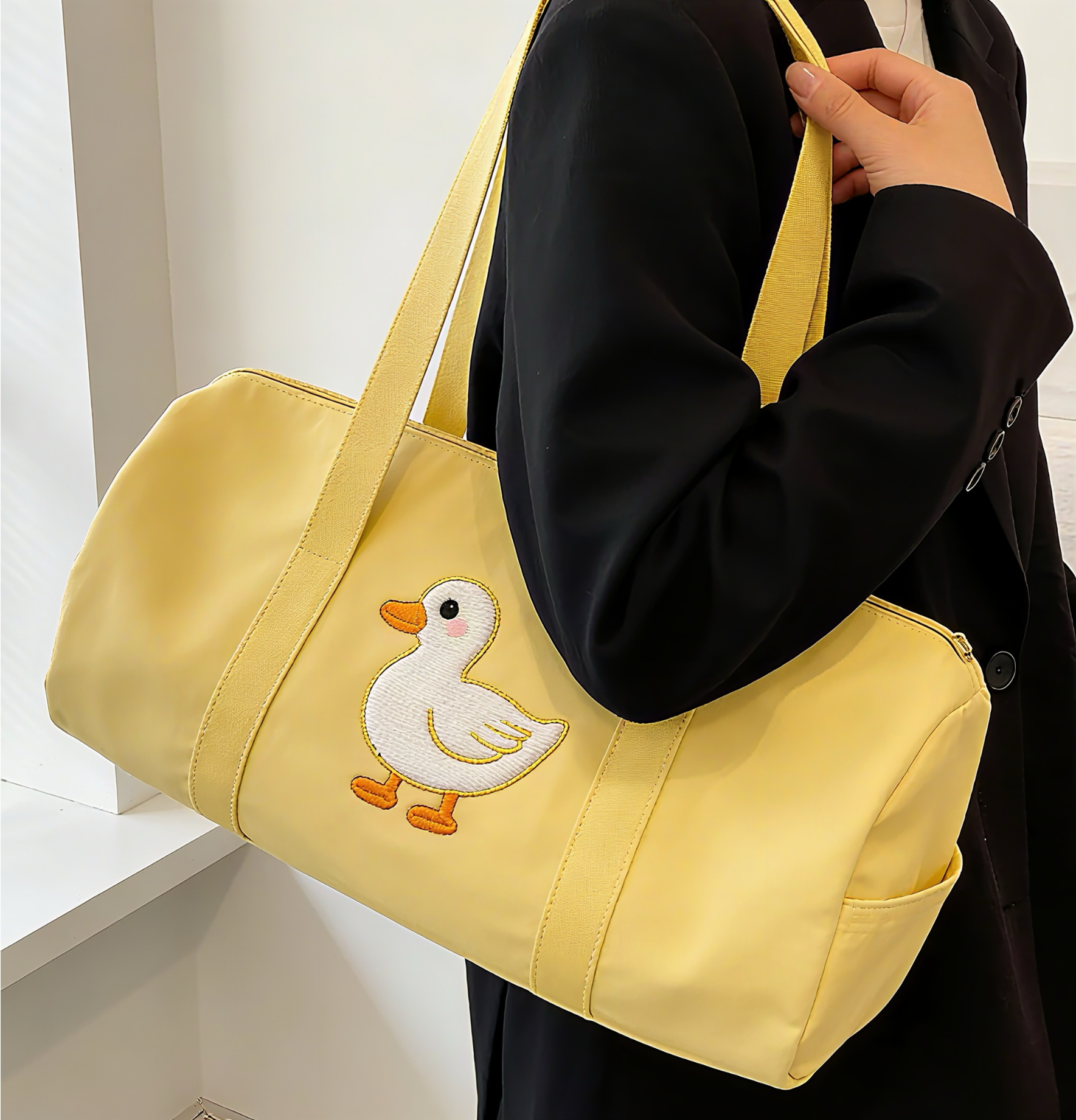 Unisex Cotton Canvas Tote Duffel Bag Customized Logo Fashionable Wholesale Gym Sport & Travel Tote Bag