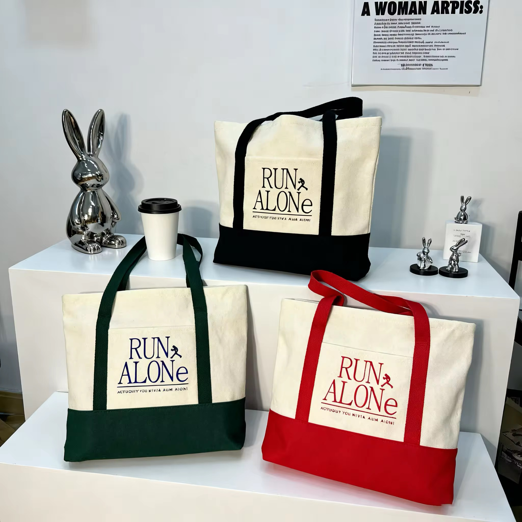 Wholesale Eco Recycled Customized Logo Cotton Canvas Tote Bags Grocery Tote Shopping bag