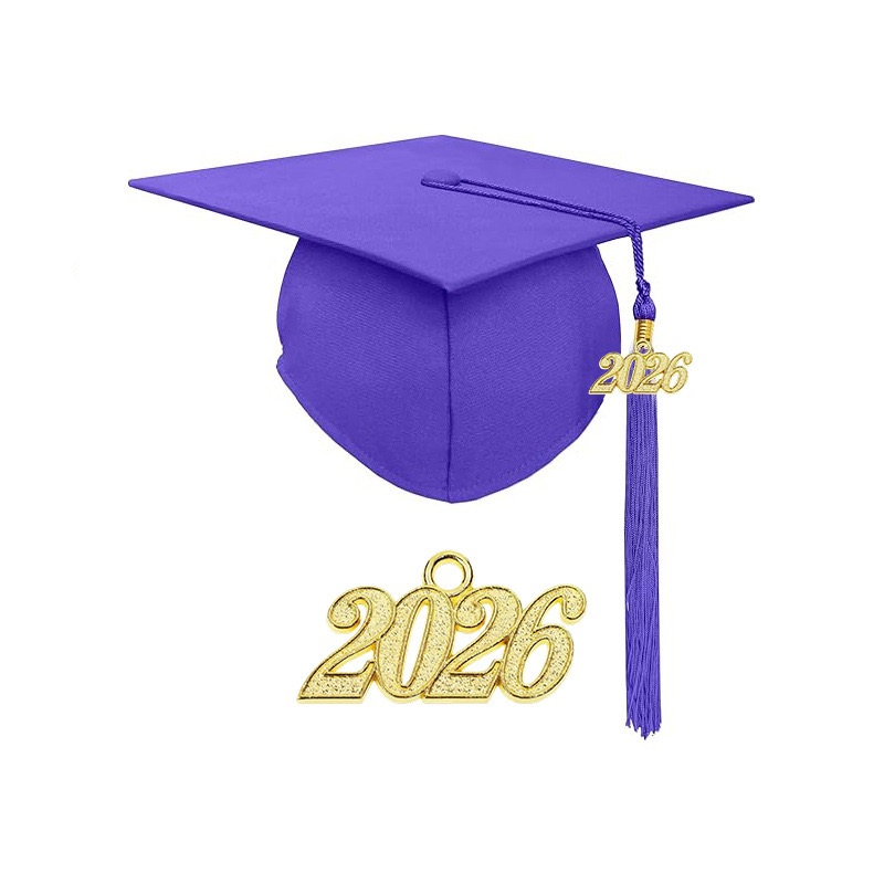 Unisex Matte Bachelor Graduation Cap For High School College Academic Graduation University Graduation Ceremony