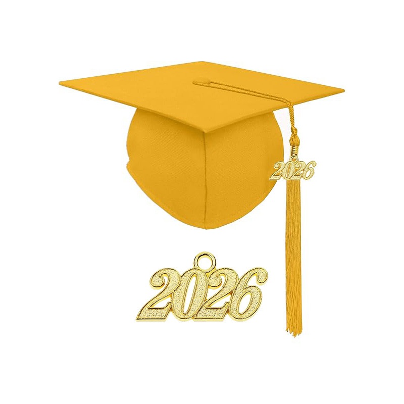 Unisex Matte Bachelor Graduation Cap For High School College Academic Graduation University Graduation Ceremony