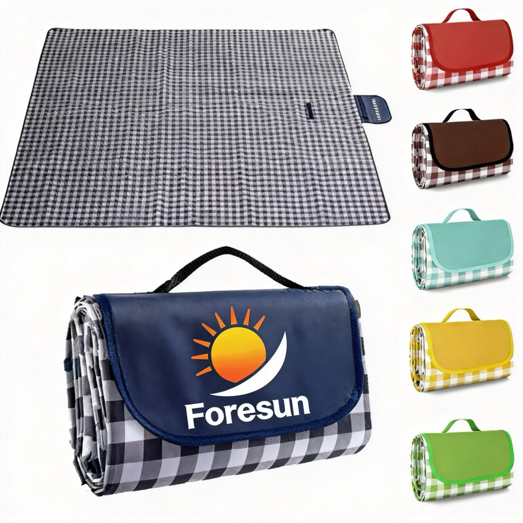 Customized Camping Blanket Beach Picnic Mat Sandproof  Waterproof Outdoor Blanket For Traveling