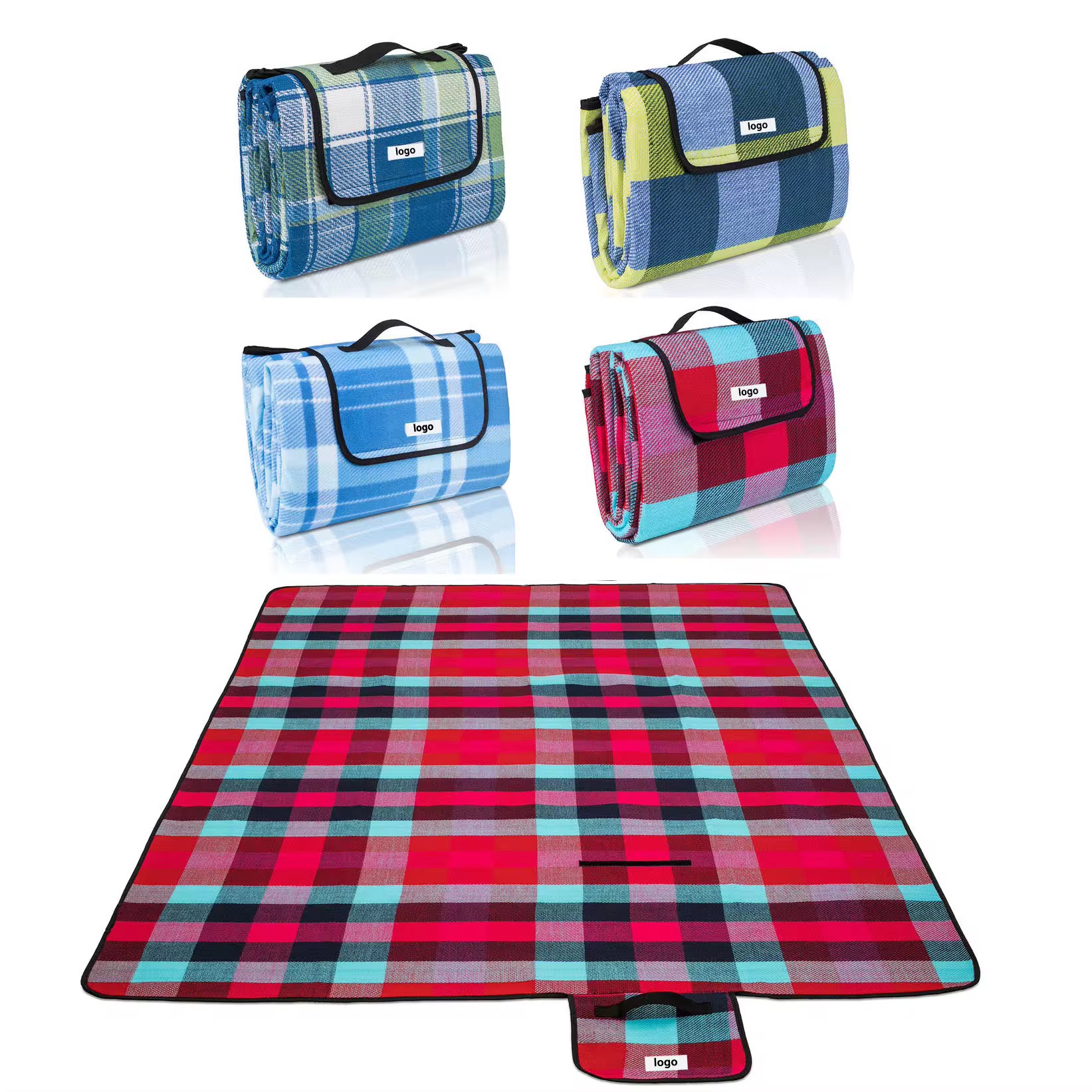 Customized Camping Blanket Beach Picnic Mat Sandproof Waterproof Outdoor Blanket For Traveling