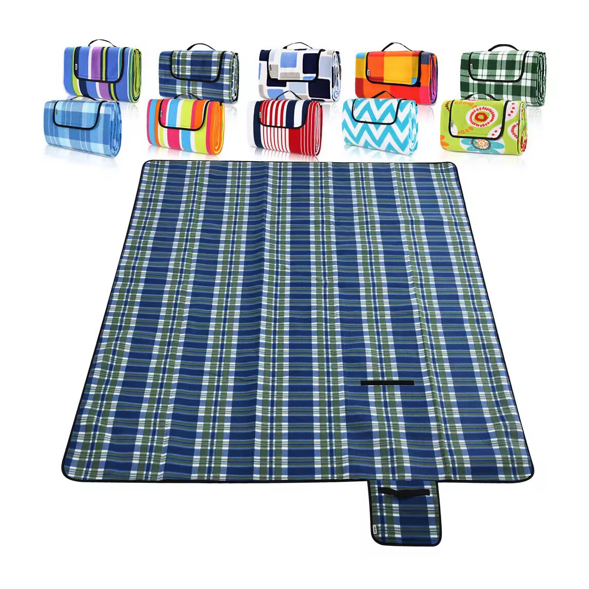 Customized Camping Blanket Beach Picnic Mat Sandproof Waterproof Outdoor Blanket For Traveling