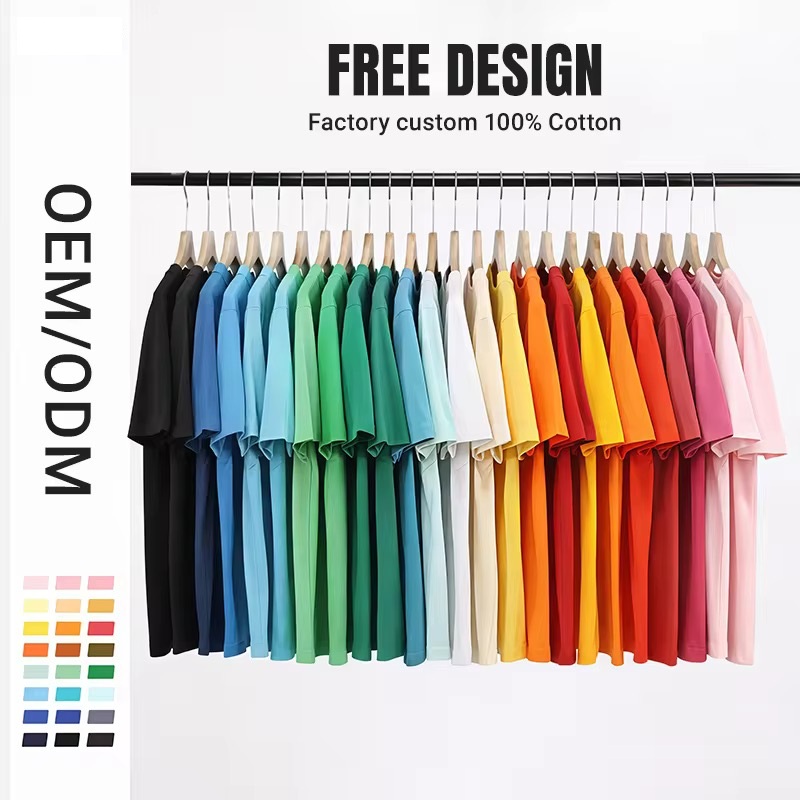 Wholesale Unisex Customized Logo 100% Cotton Blank T-Shirts