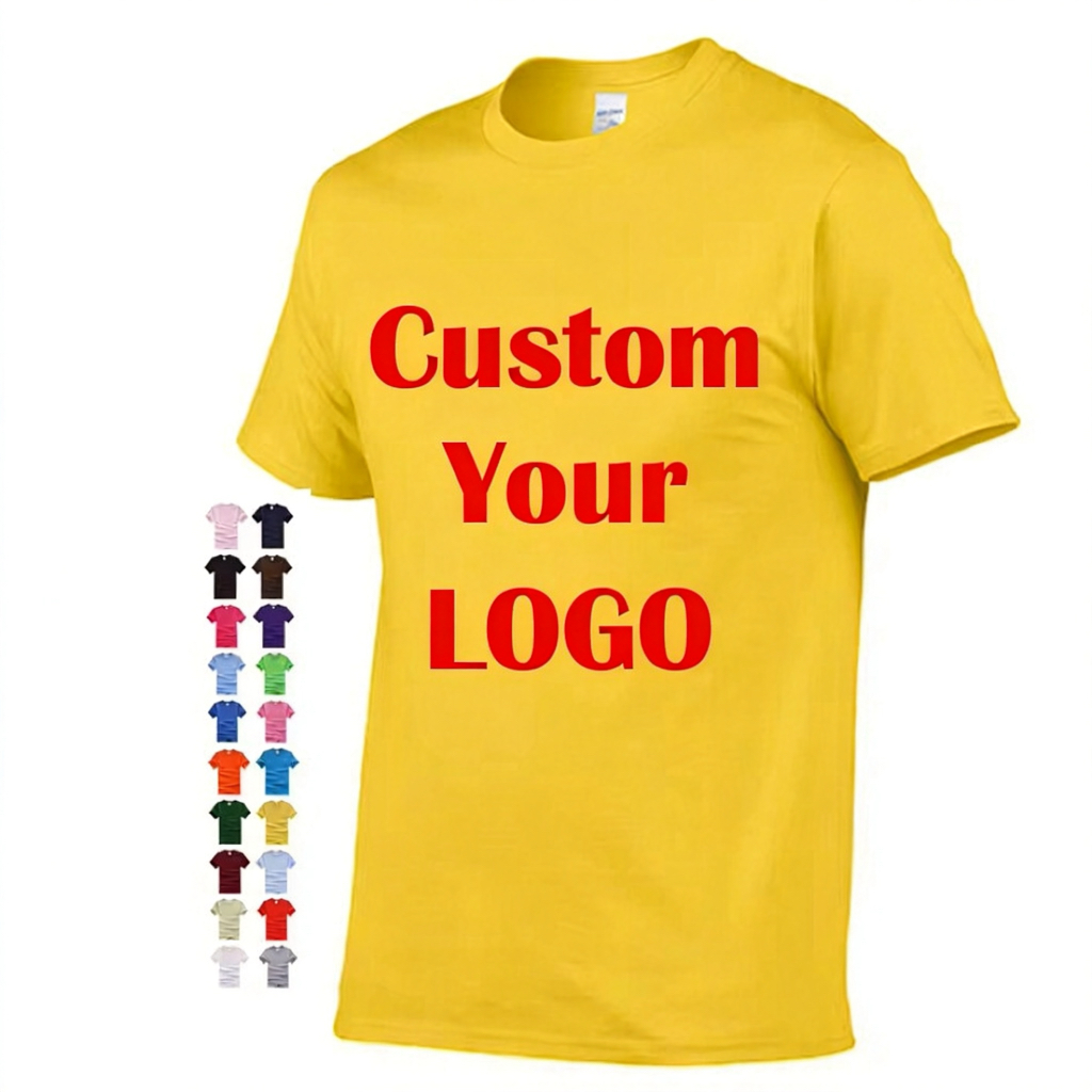Wholesale Unisex Customized Logo 100% Cotton Blank T-Shirts