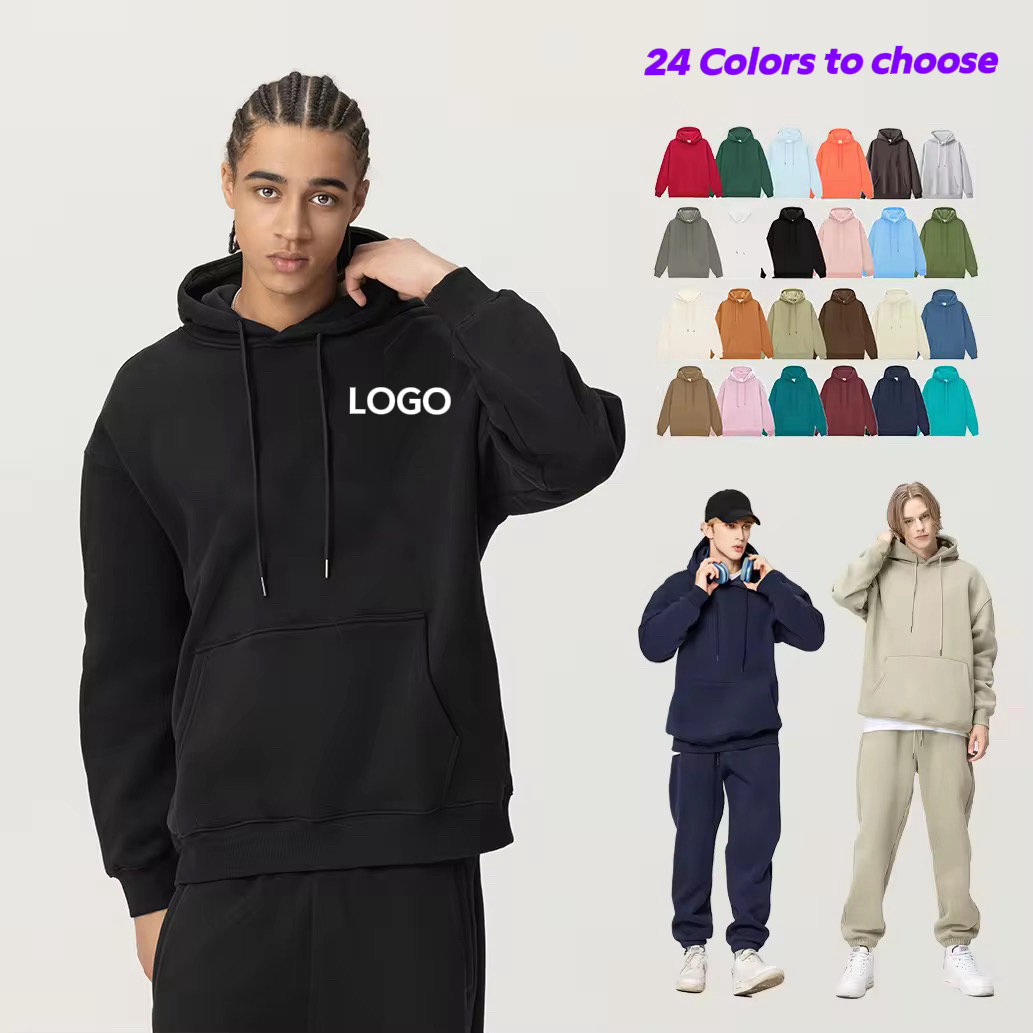 Wholesale Unisex Customized Logo Heavyweight Hoodies Sweatshirts