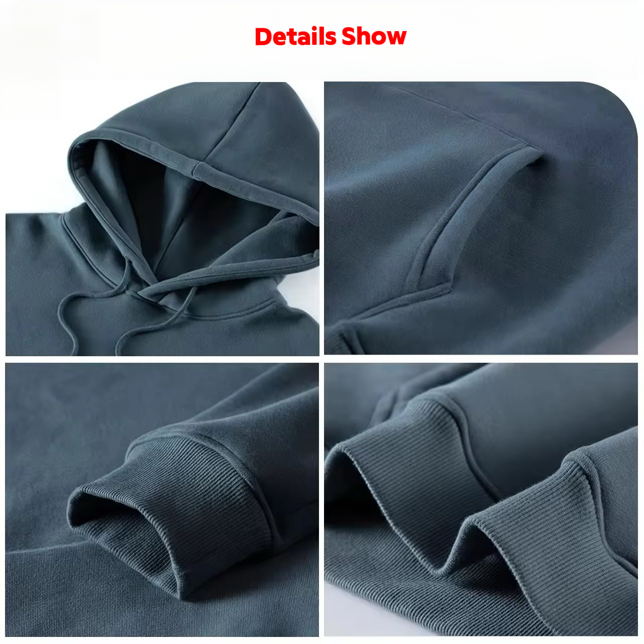 Wholesale Unisex Customized Logo Heavyweight Hoodies Sweatshirts