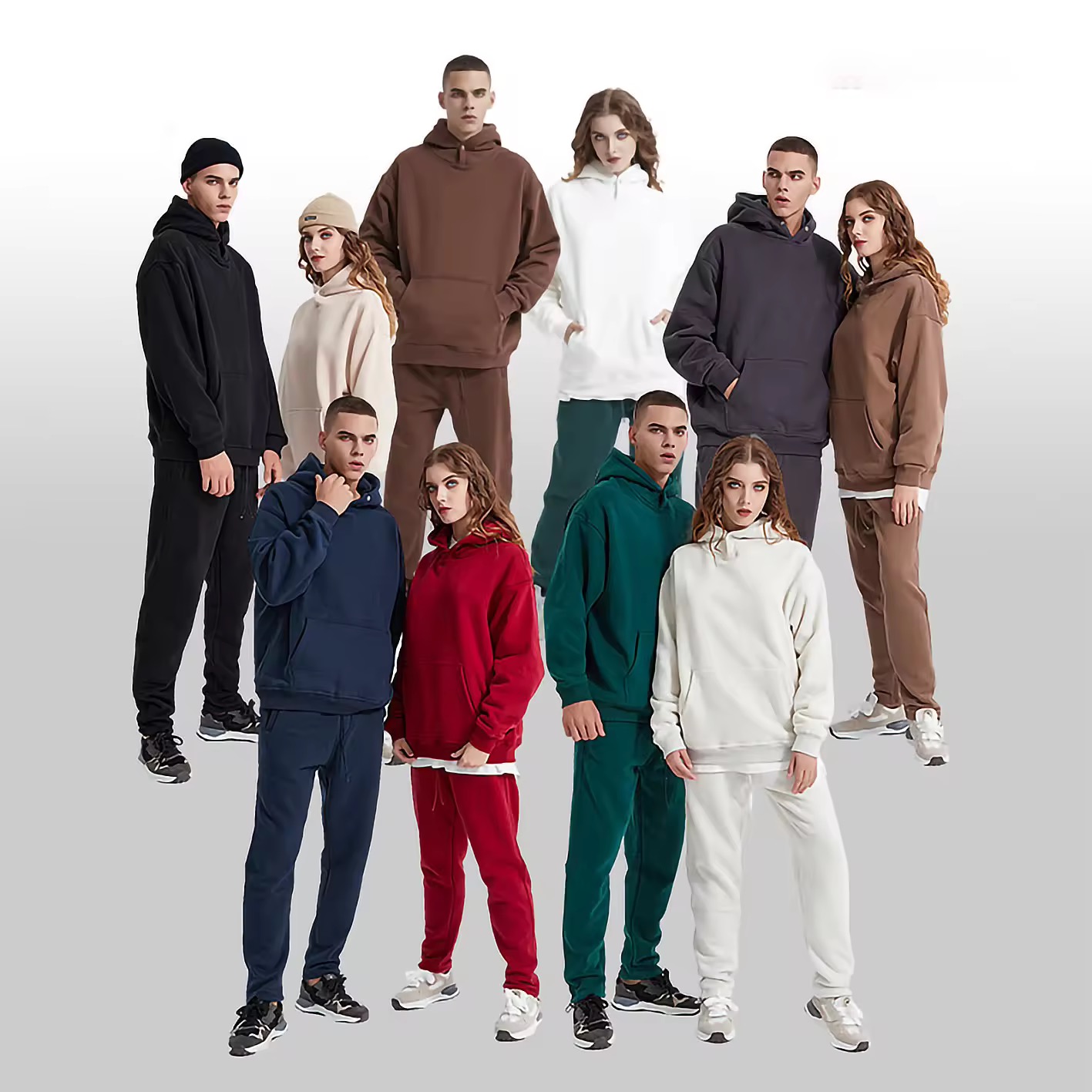Wholesale Unisex Customized Logo Heavyweight Hoodies Sweatshirts