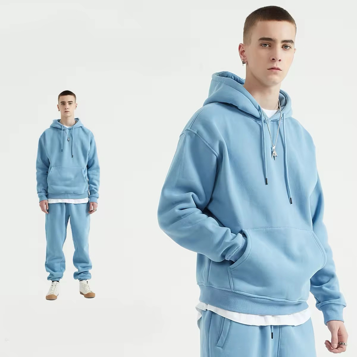 Wholesale Unisex Customized Logo Heavyweight Hoodies Sweatshirts
