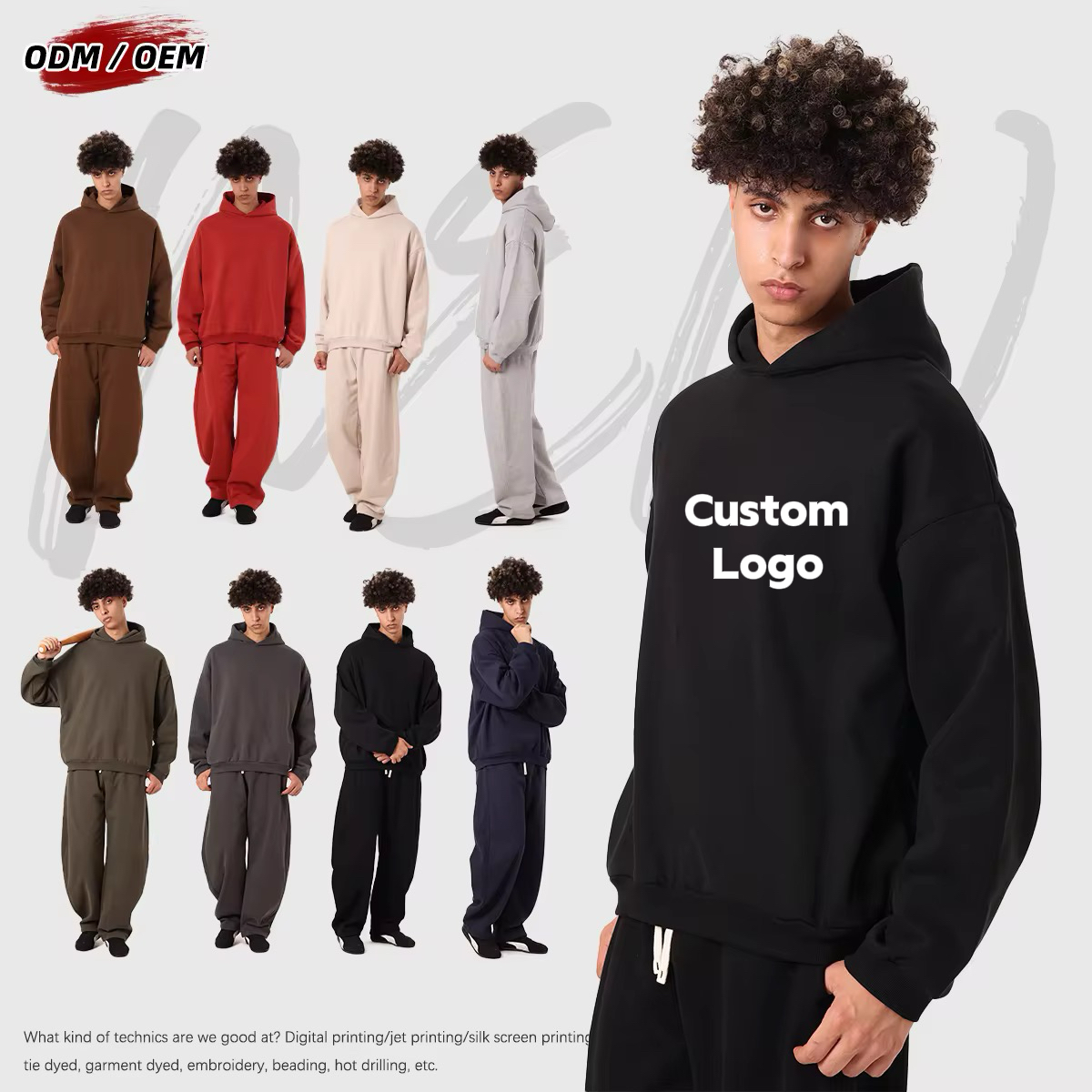 Wholesale Unisex Customized Logo Heavyweight Hoodies Sweatshirts