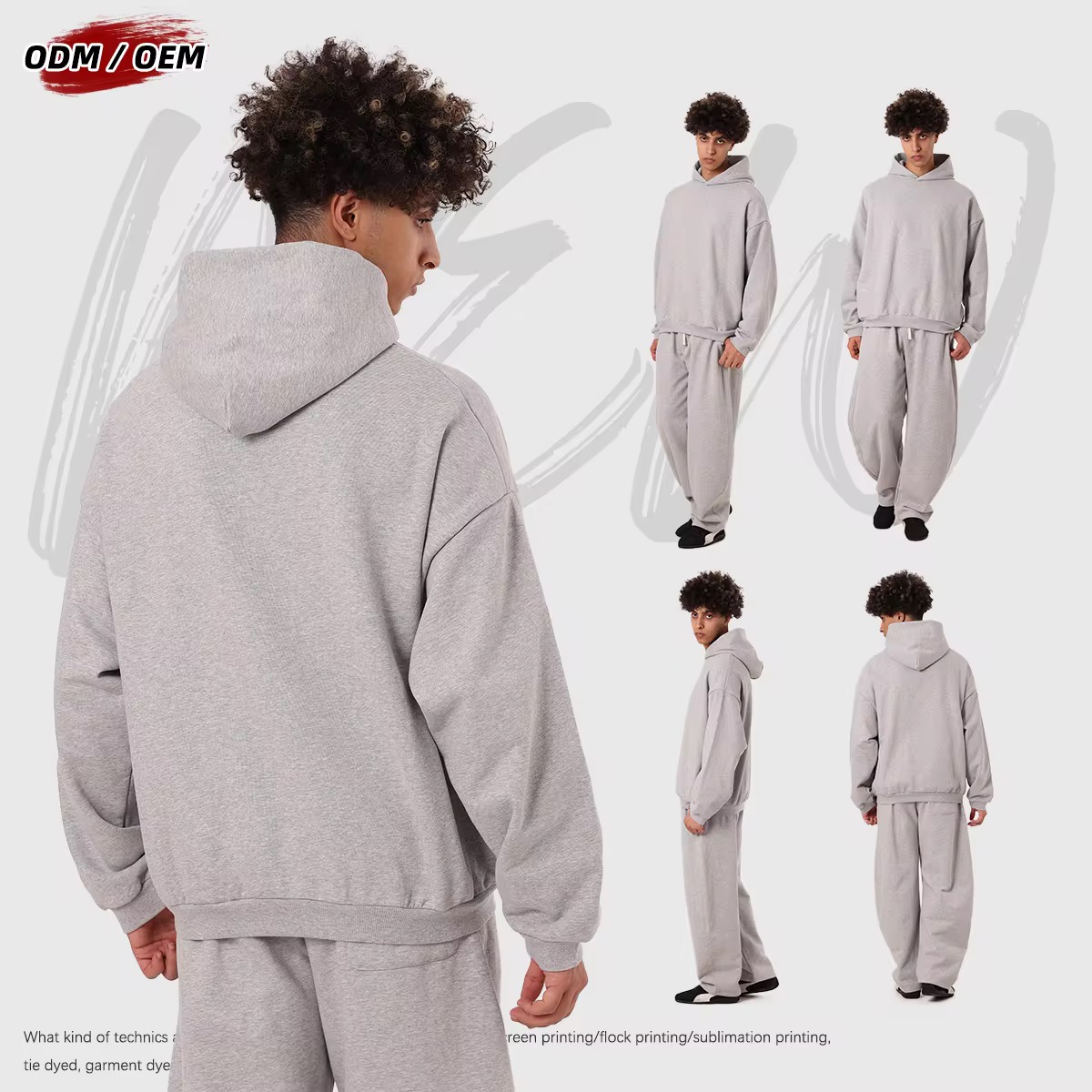 Wholesale Unisex Customized Logo Heavyweight Hoodies Sweatshirts